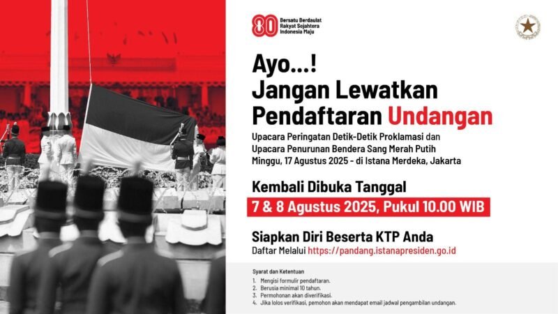 Antusiasme Membludak! Istana Siapkan Tambahan Undangan Upacara Kemerdekaan Gelombang II dan III