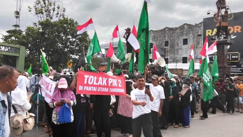 Koalisi Rakyat Banten (KRB) Menggelar Aksi Unjuk Rasa Menolak PIK2 di Tugu Mauk
