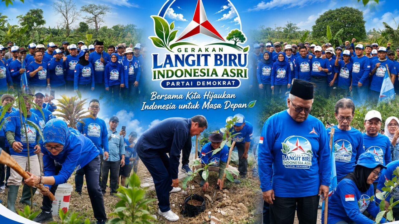 Laksanakan intruksi ketum AHY,  Demokrat Tangerang Tanam Pohon dan Bersih-bersih sungai