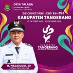 H.Nasarudin, SH Kepala Desa Telaga Ucapkan Selamat hari jadi kabupaten Tangerang ke-394 Tahun: Terus Bergerak, Semakin Berdampak